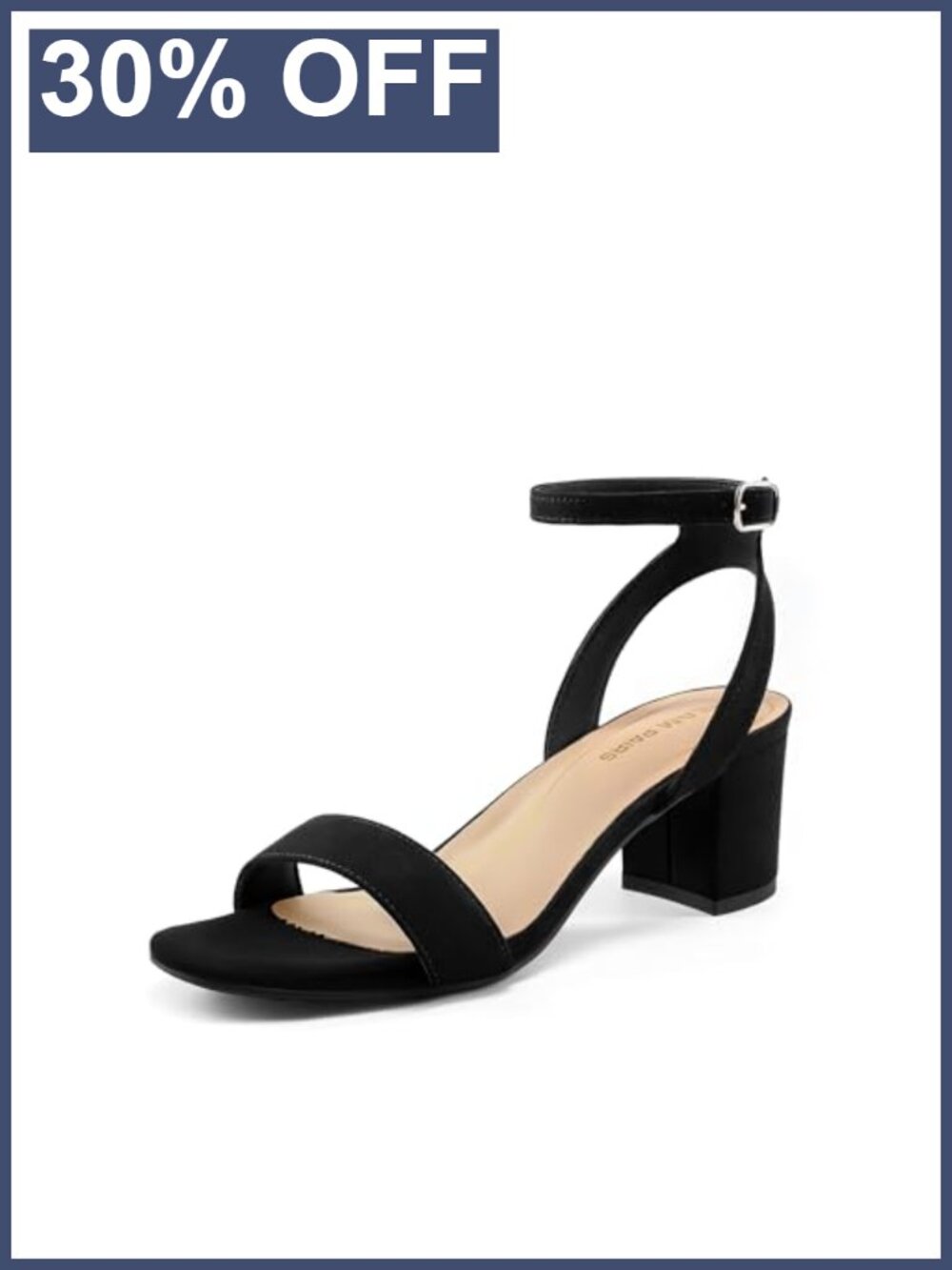 Women's Low Chunky Block Heel Sandals Ankle Strap Dress Shoes